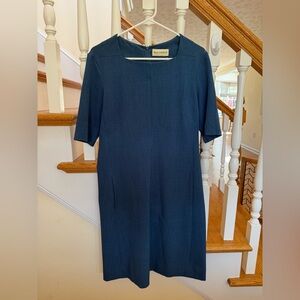 MM Lafleur Classic Blue Midi Dress